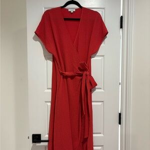 Evereve coral Wrap Dress
